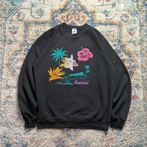Vintage Hawaii Nature Pullover Crewneck Large